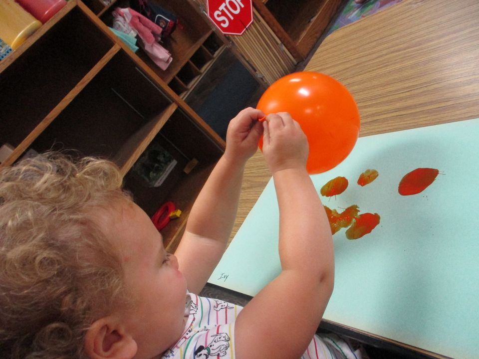 Balloon Paint-Stamping Activity For Little Ones