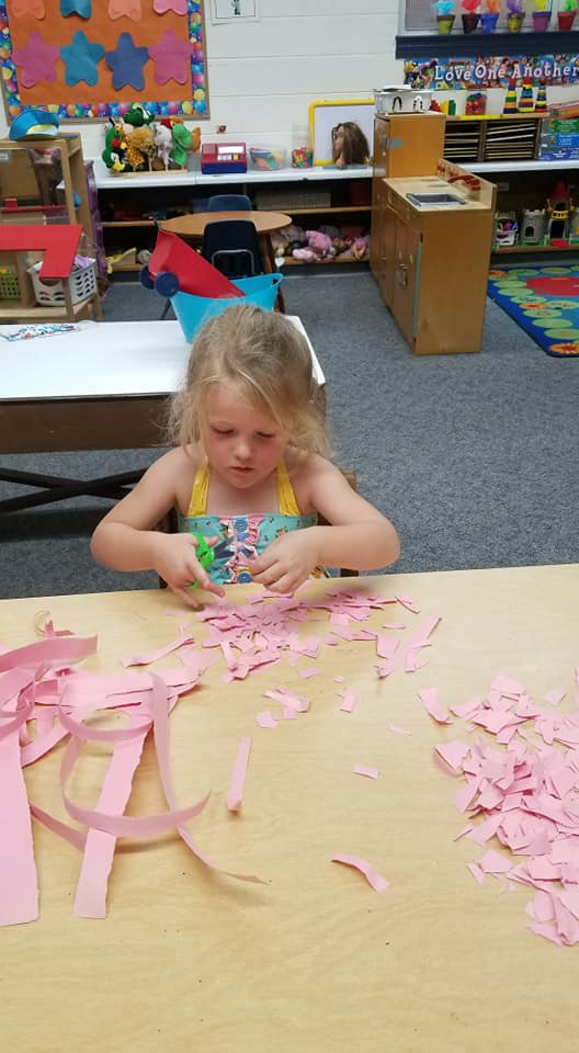 Making Paper Confetti, a Fine Motor Activity for Toddlers