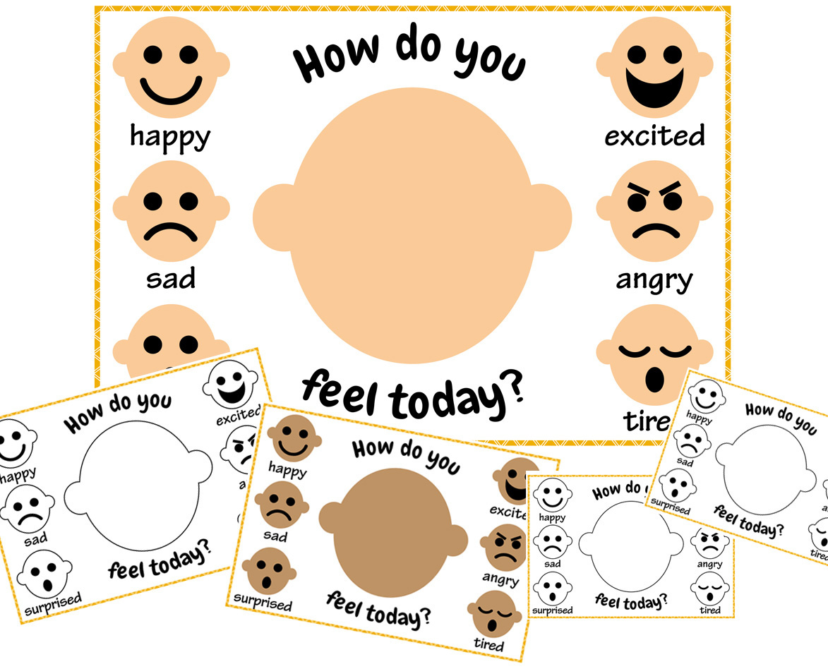 "How Do You Feel Today," Emotion Expression Worksheets