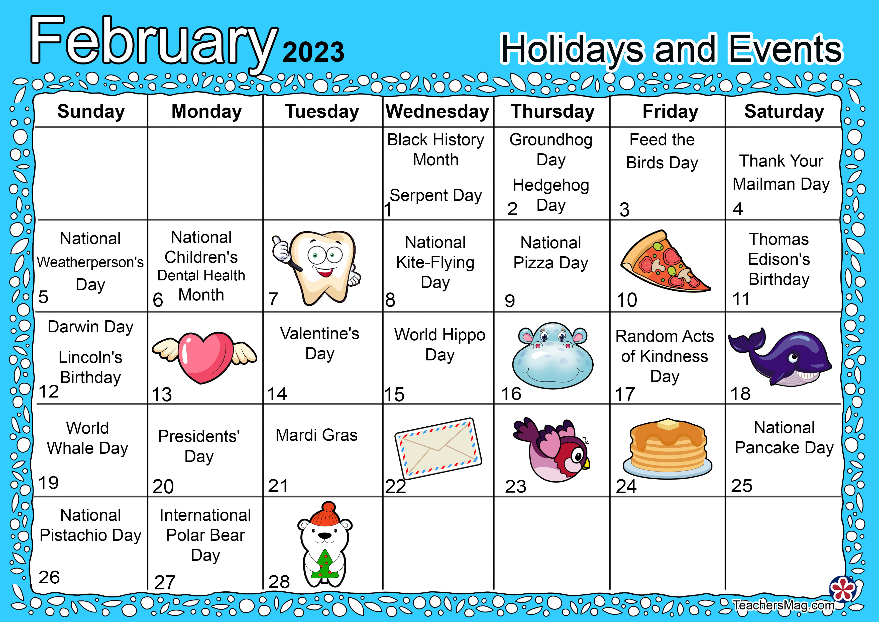 February Calendar Themes