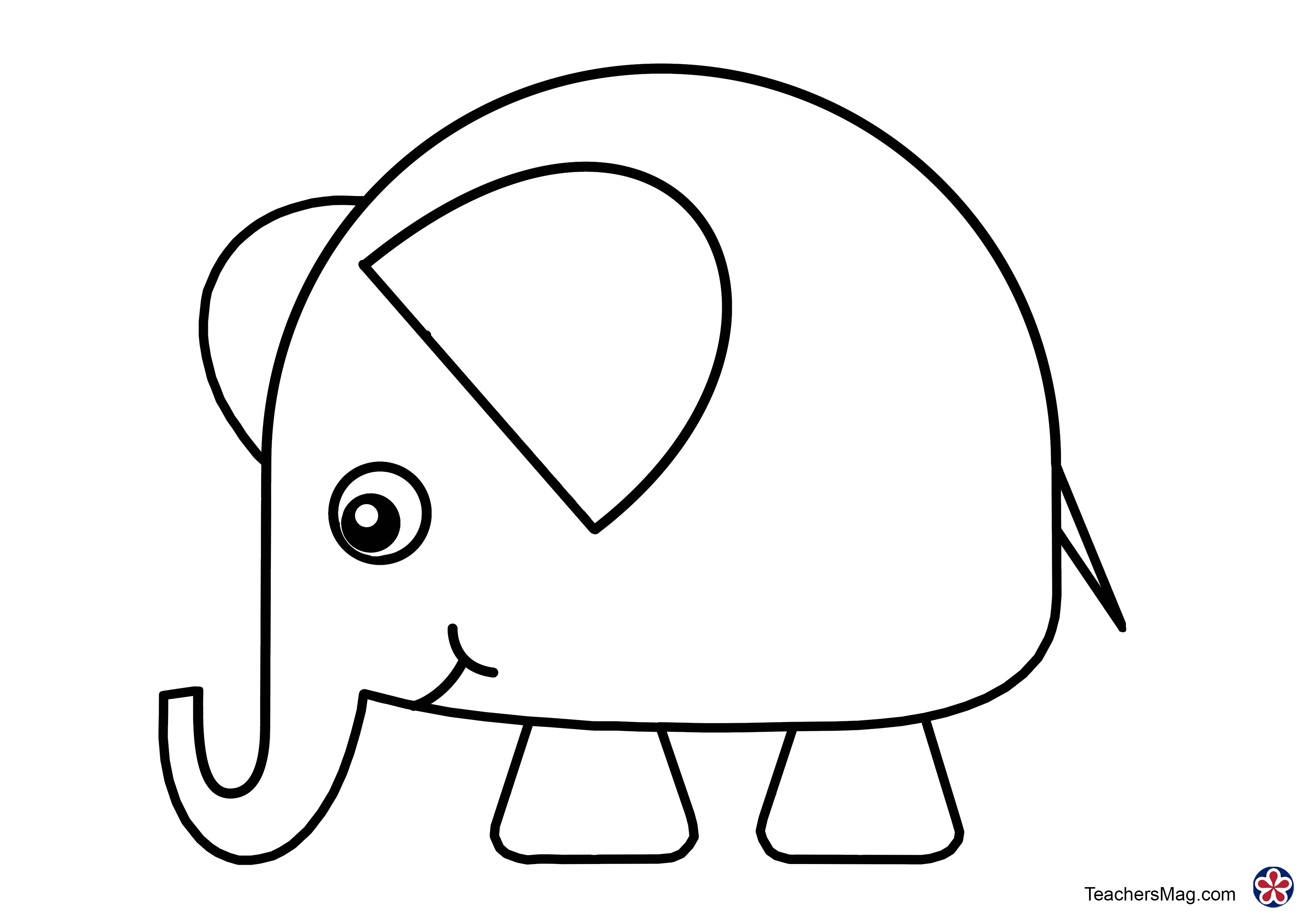 elmer elephant coloring page