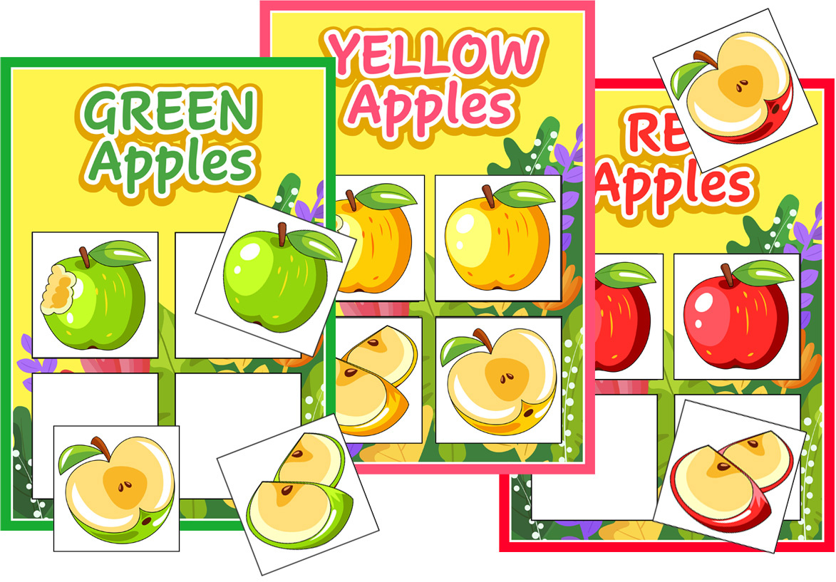 Apple Color Bingo Game