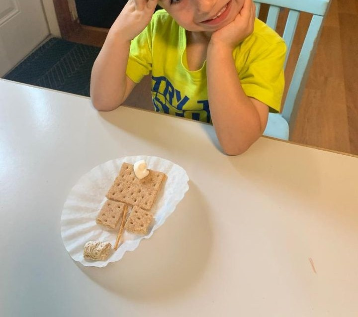 Building a Castle Out of Graham Crackers at Snack-Time!