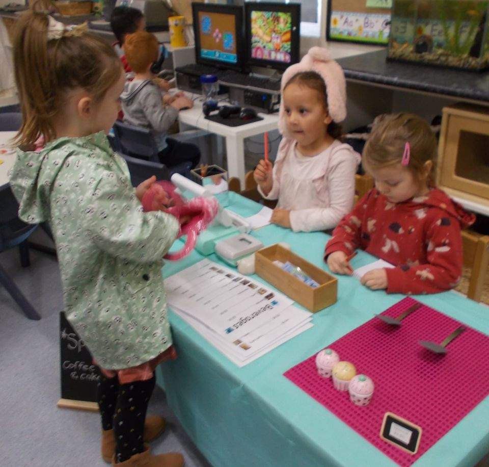 Education About Money with a Dramatic Play Preschool Cafe