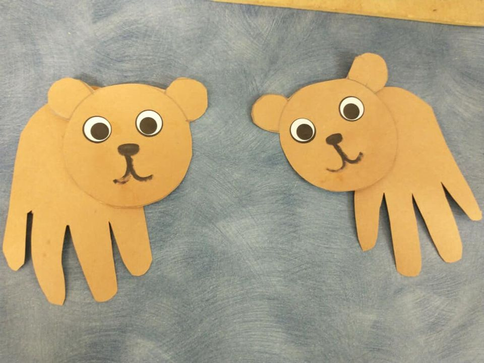 Baby Bear Handprint Craft for Kids
