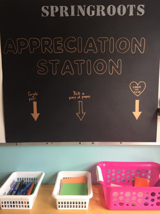 Creating an Appreciation Station for Teachers
