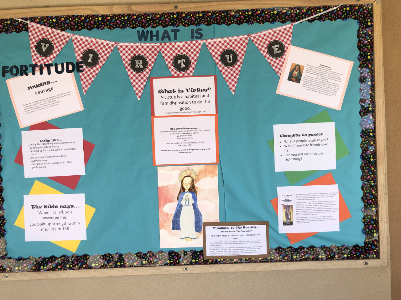 Virtue of the Month Bulletin Board