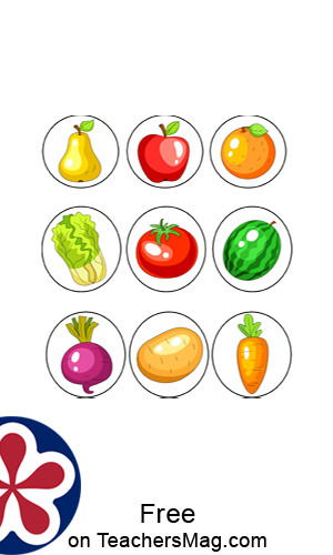 Where Do Fruits and Vegetables Grow? Matching Worksheet. TeachersMag.com