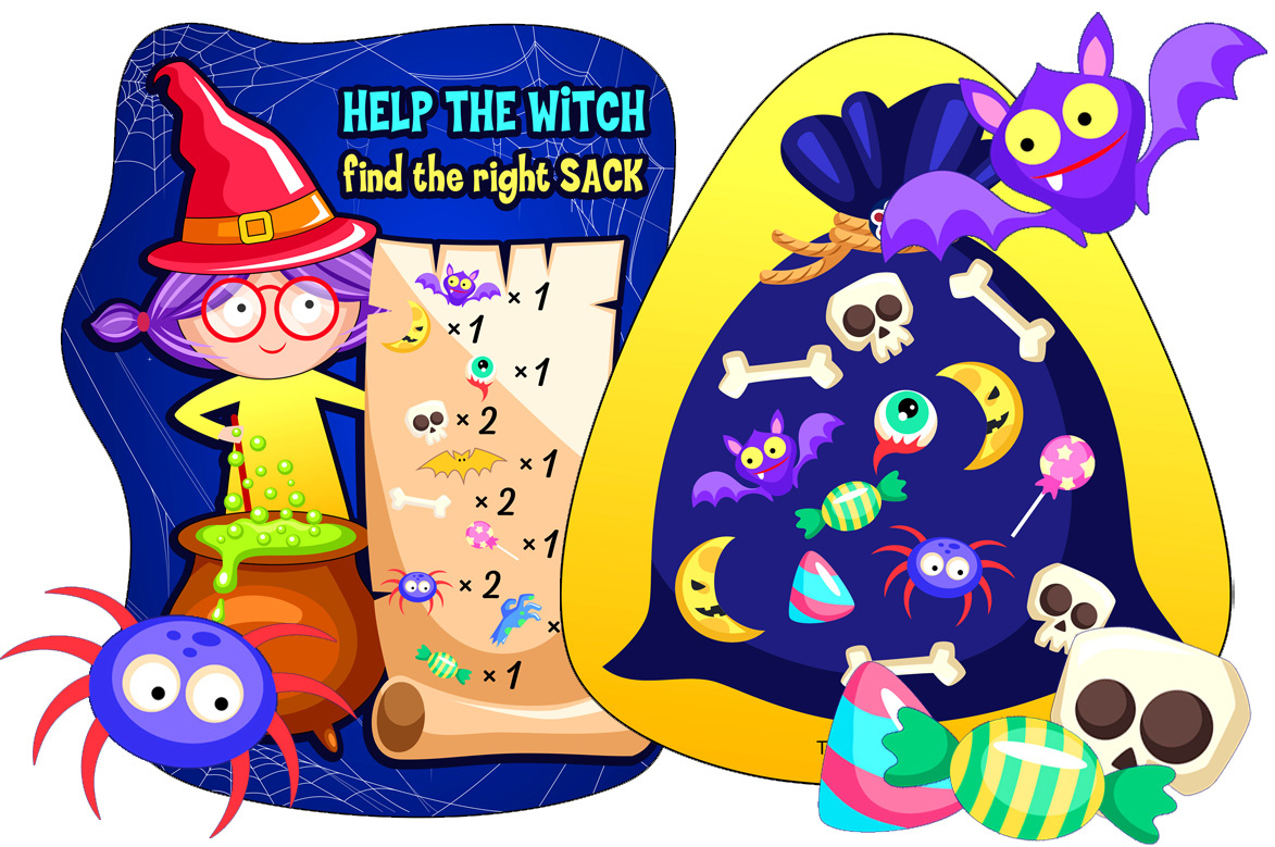 Printable Halloween Matching Game for Kids