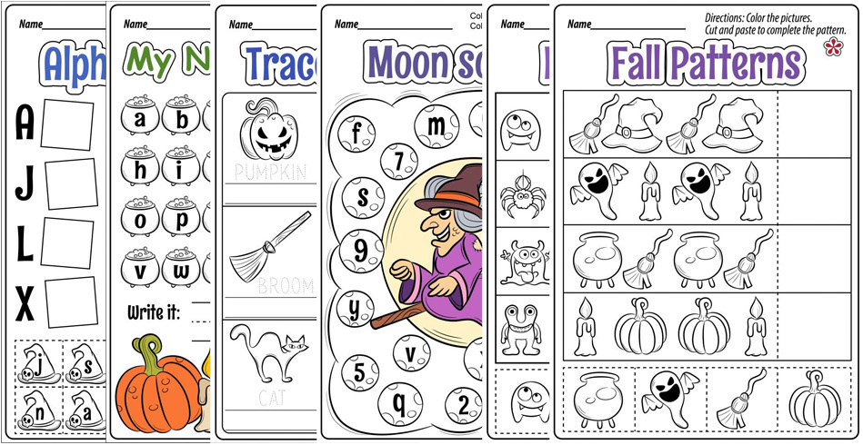 Fall and Halloween Themed Worksheets