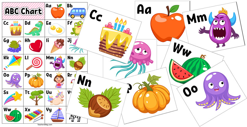 Free Chart and Flash Cards for Learning the Alphabet