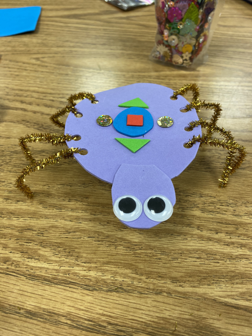 Fine motor with Colorful Popsicle sticks.