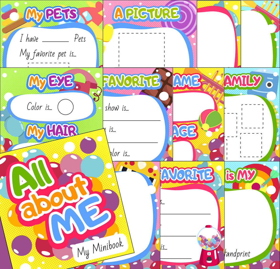 FREE Printable Color Mini Book for Kids