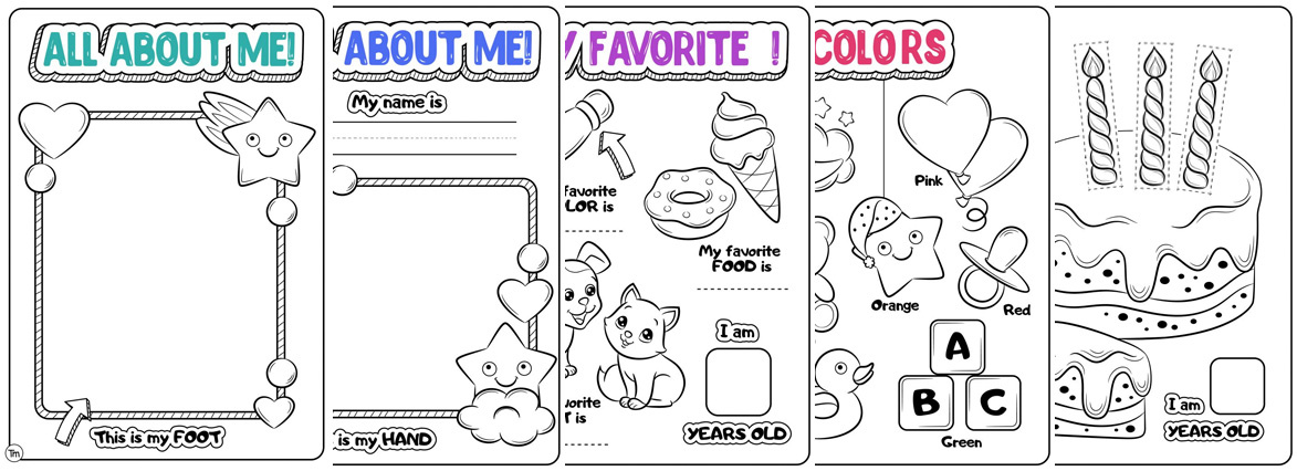 all about me for kids printable