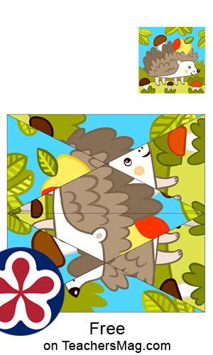 Wild Animals Cut and Paste Puzzles for Preschoolers. TeachersMag.com