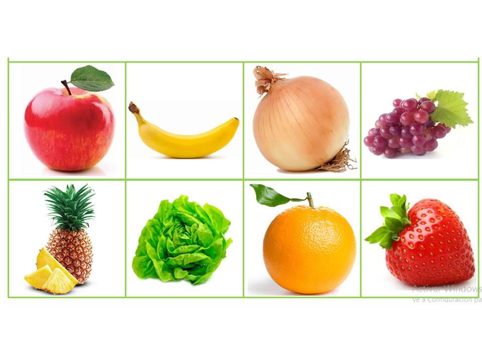 vocabulary strips fruits and vegetables