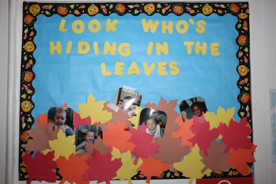 Fall-Themed Bulletin Board and Door Decorations