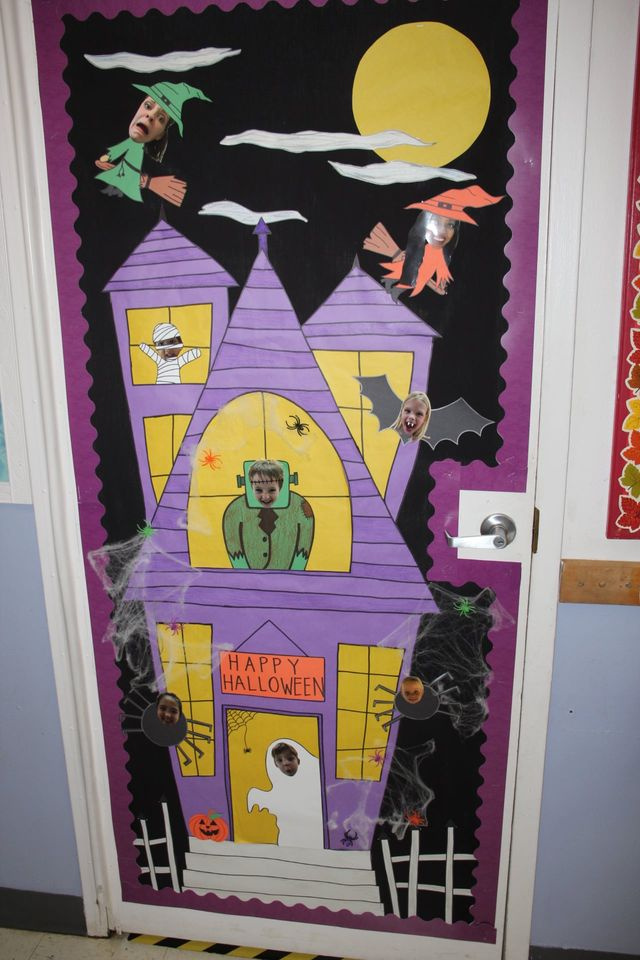 haunted house classroom door