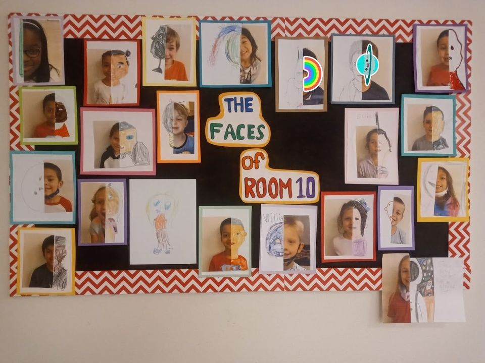 Unique Half-Picture/Half-Drawn Portrait Activity