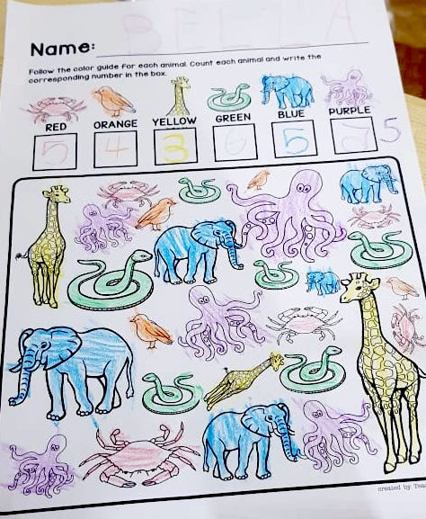 I Spy Animals Worksheet (for Preschoolers)