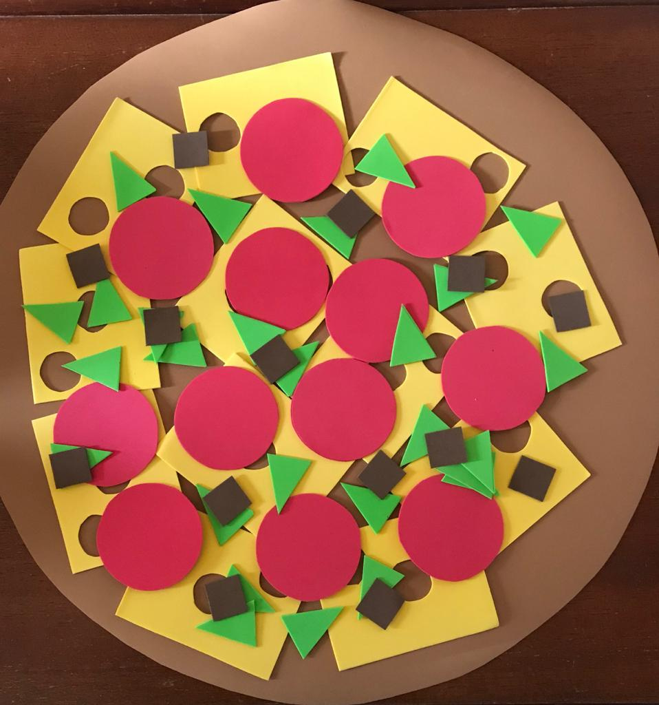 Pizza gigangte de figuras geométricas