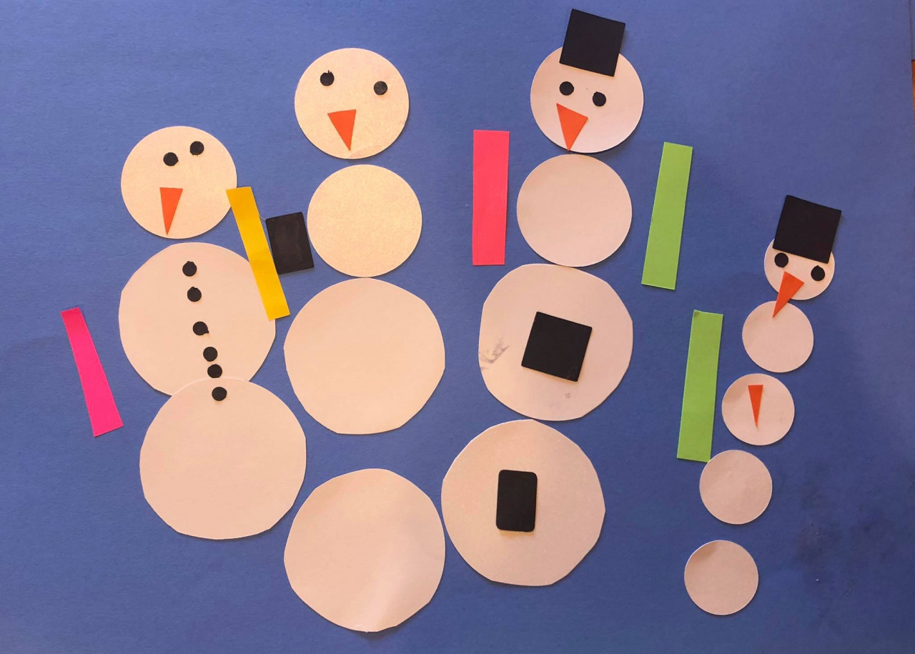 Creating Snowmen/Snowwomen Collages