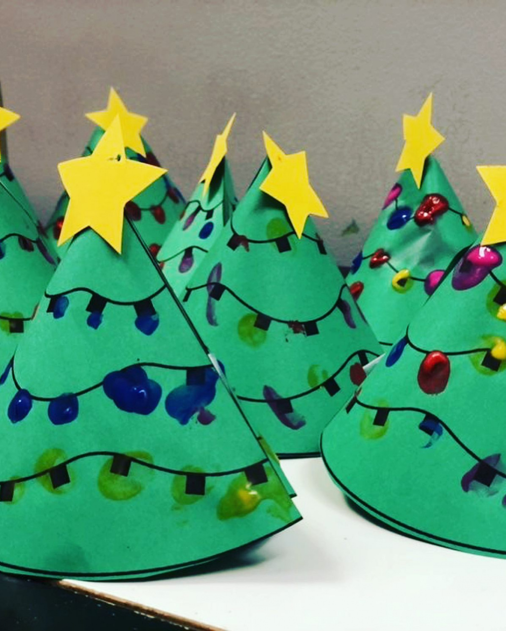 Construction Paper Christmas Trees