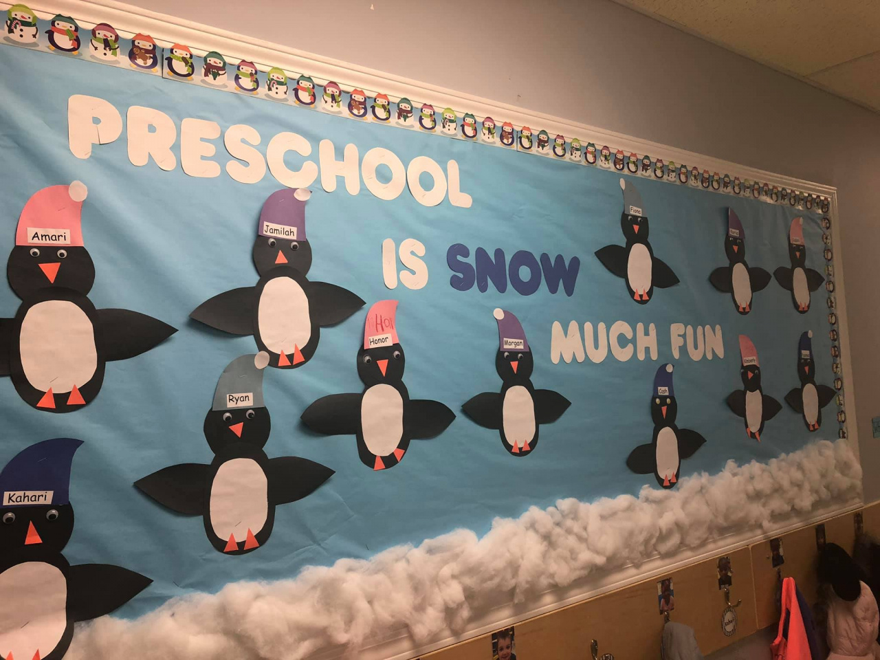 winter math bulletin board ideas