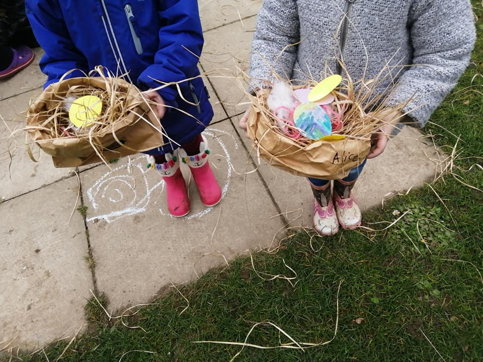 Making Spring Easter Baskets