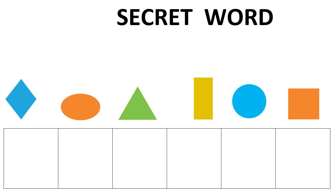 Secret word under shapes