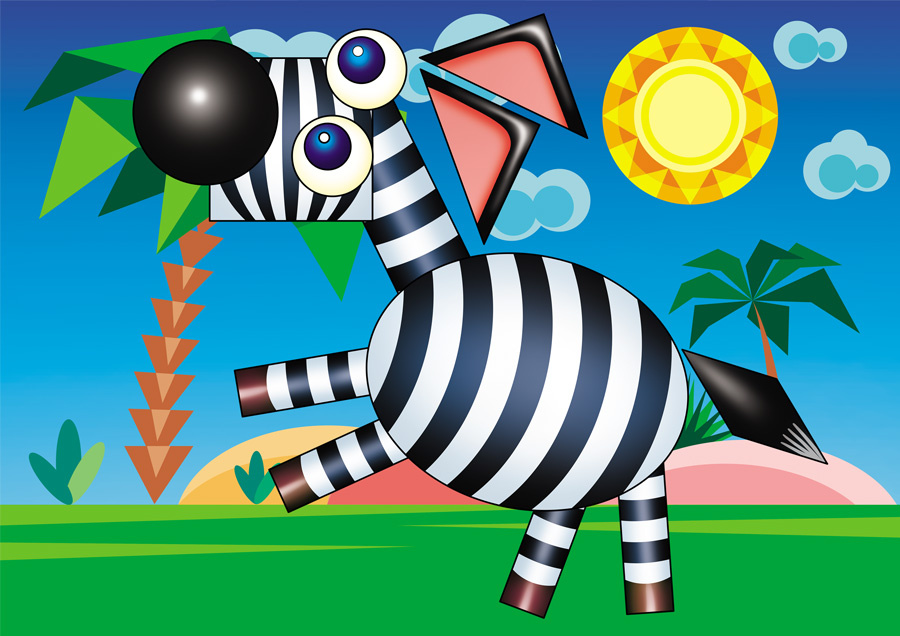 Making a Zebra Out of Geometric Shapes Activity