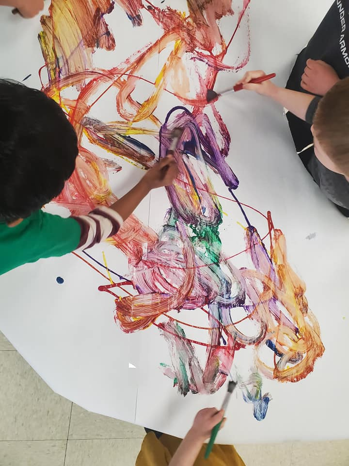 Painting to Music and Discussing How it Makes Us Feel