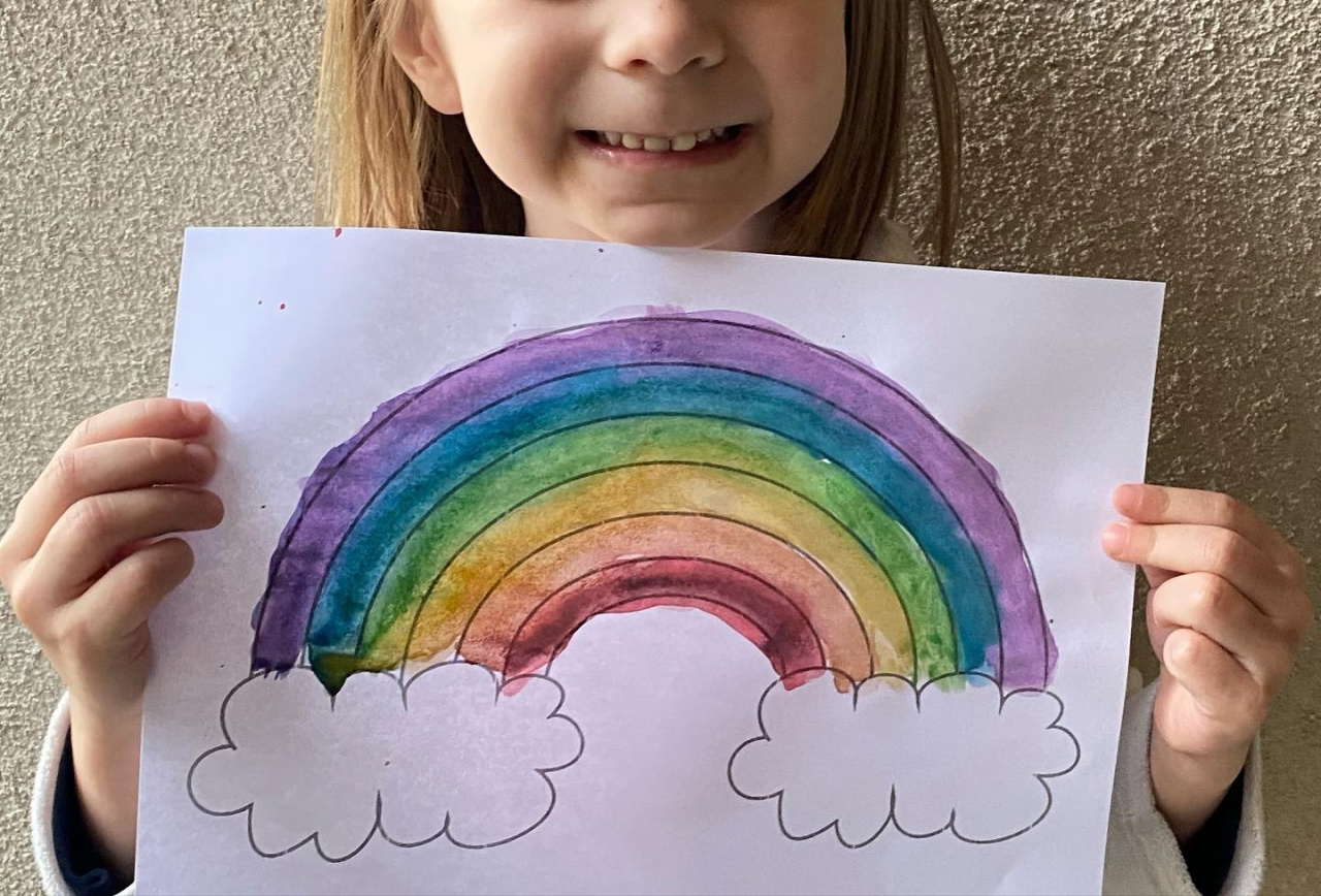 rainbow painting for kids