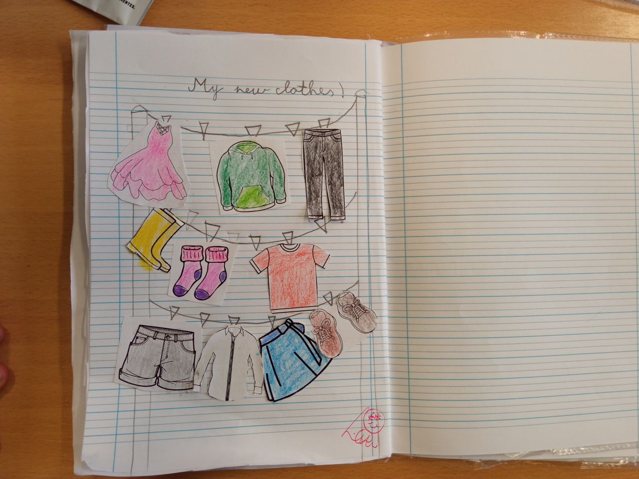Teaching the names of clothes to second graders