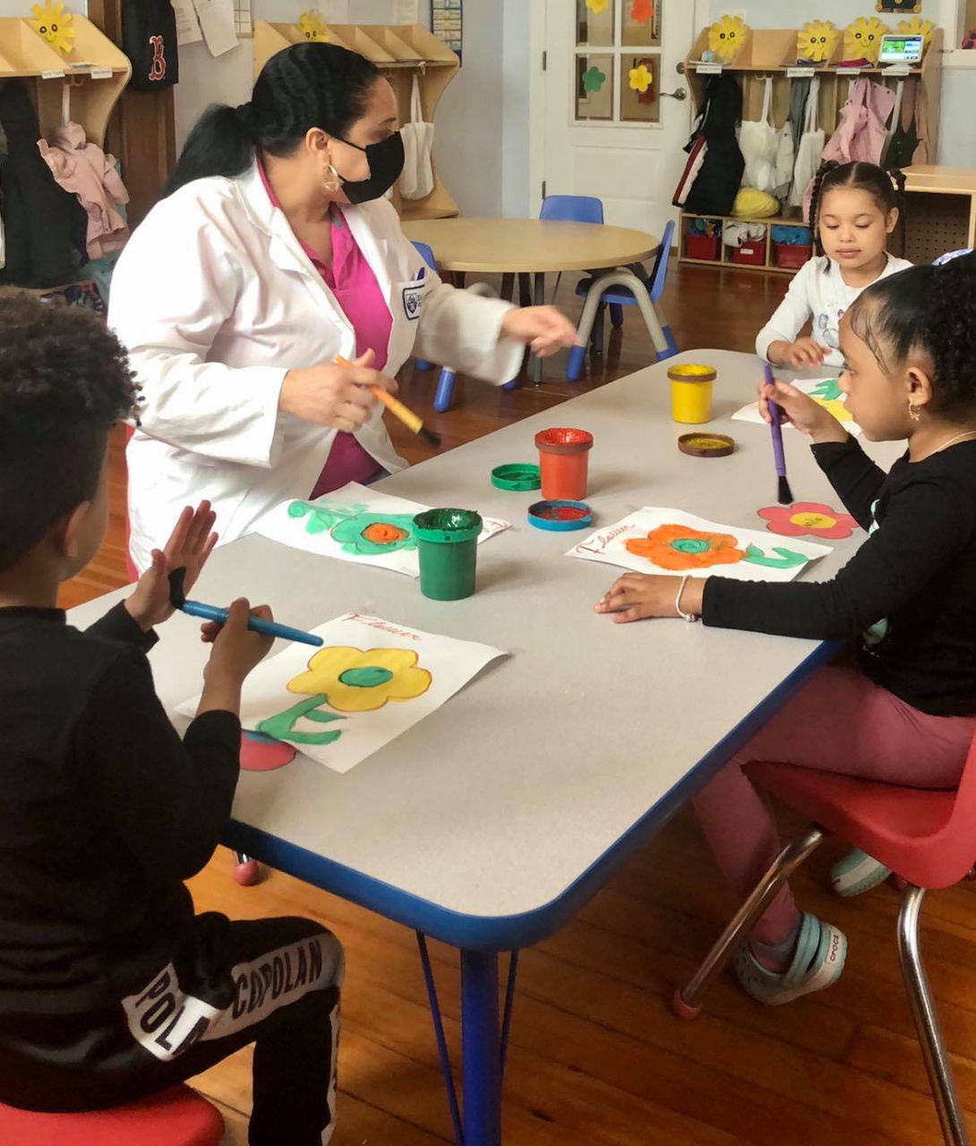 Painting Flowers for Preschoolers