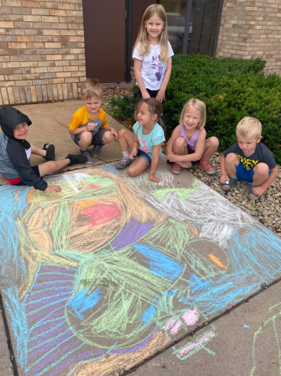 Collaborative Chalk Art Activity