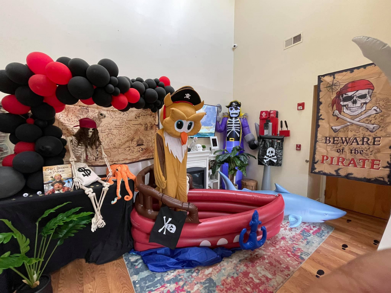 Pirate-Themed School Decorations for Halloween.
