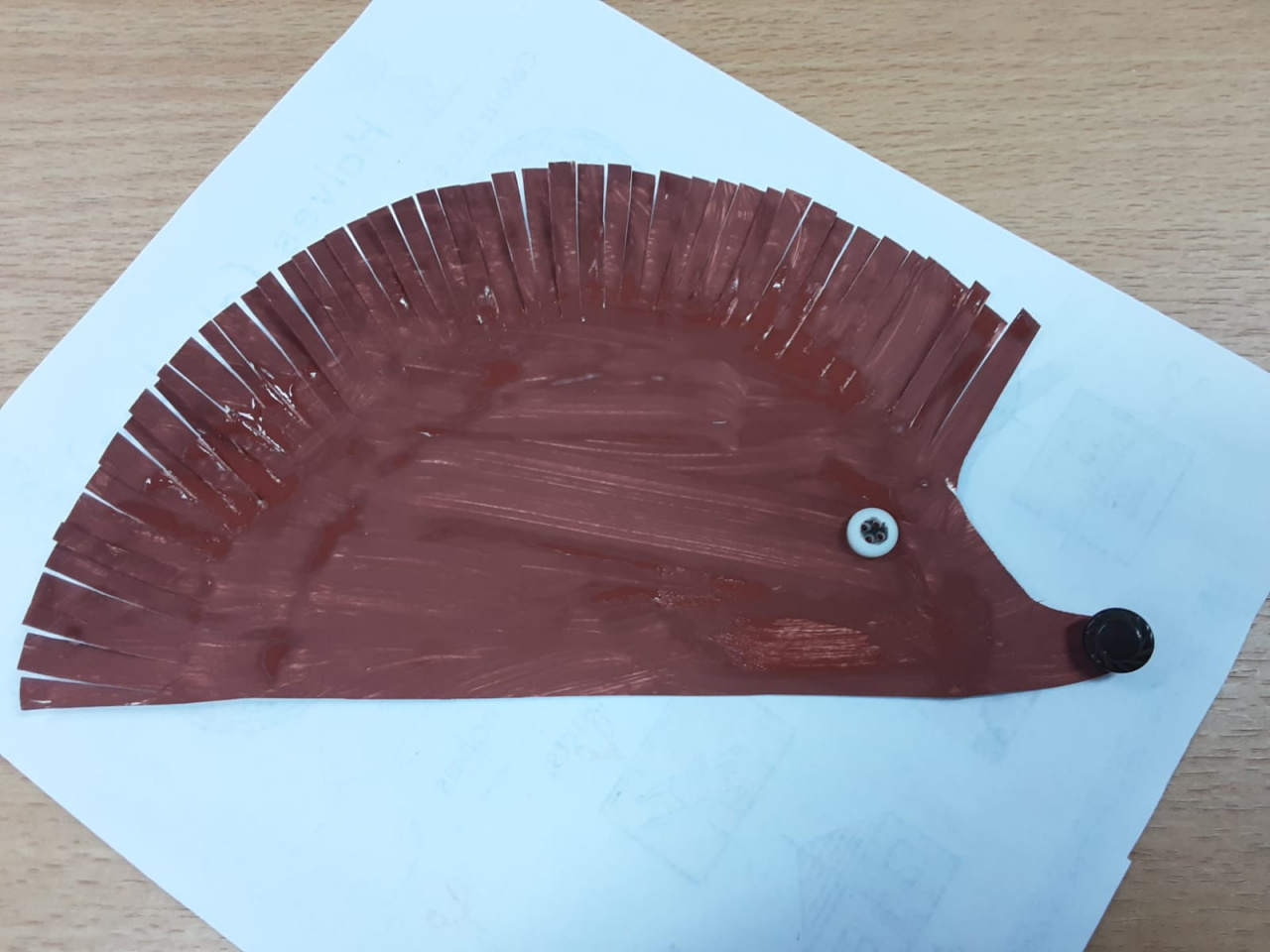 Hedgehog - paper plate craft