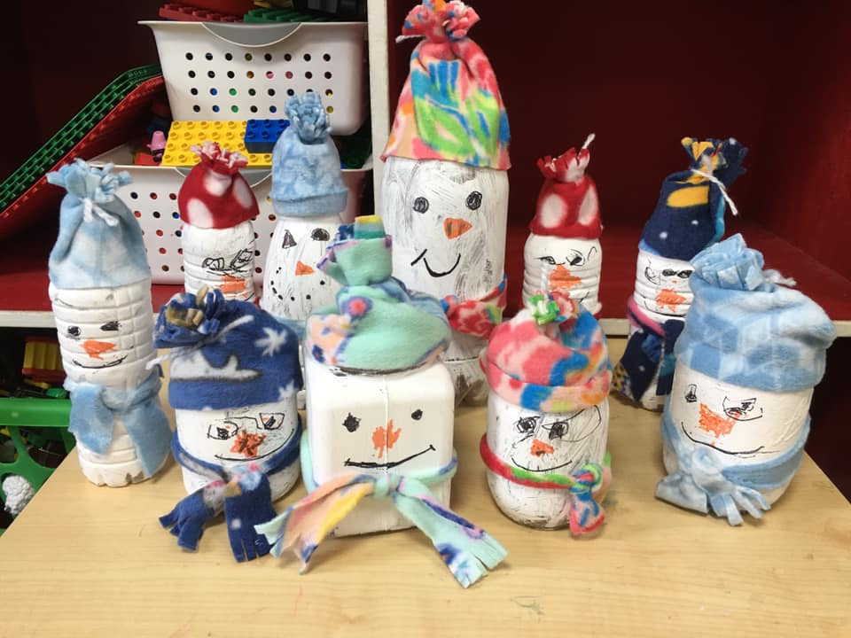 Making Snowmen/Snowwomen Out of Boxes and Jars!