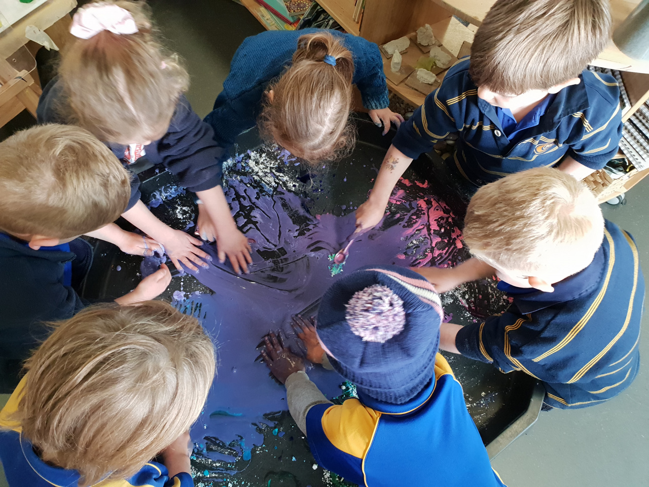 Sensory play with colours