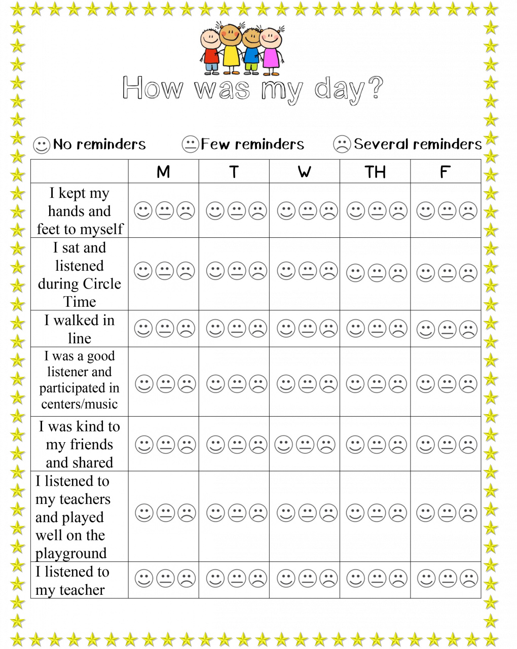 Behavior Plan - Pre-Kindergarten