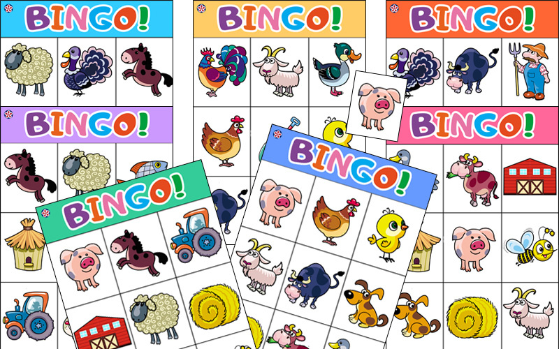 Farm Theme Bingo Printables for Preschoolers