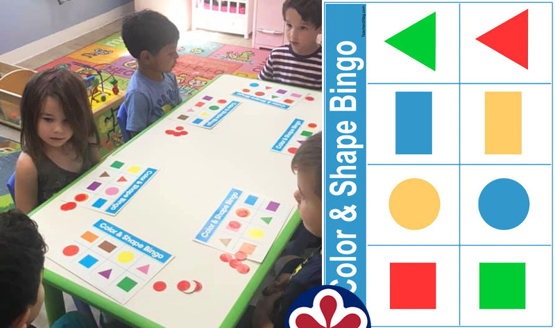 Free Color and Shape Bingo for Preschoolers