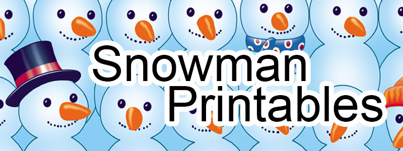 Snowman worksheets and printables