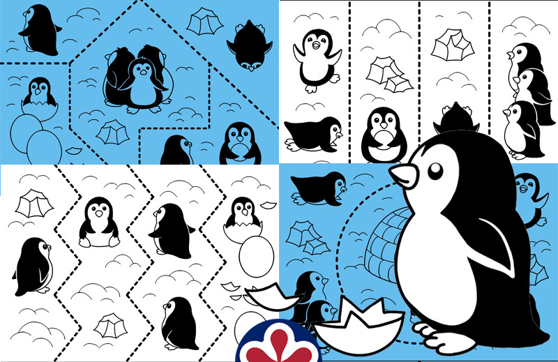 Penguin Fine Motor Scissor Skills For Preschool
