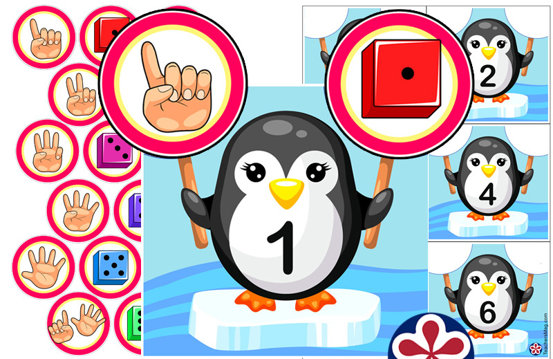 Penguin Number Matching Printable