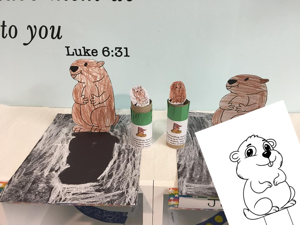 Groundhog Day Craft for Preschoolers with Template