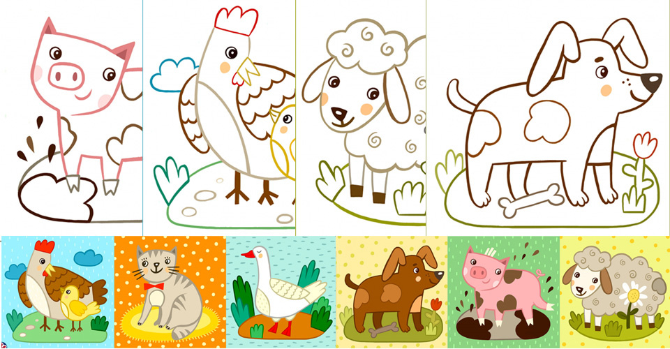 pictures to color for kids animals