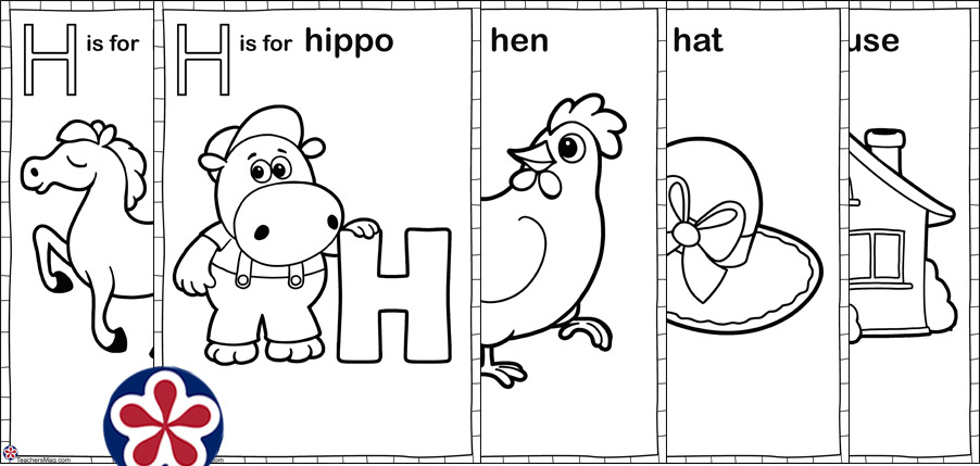 Letter H is for... Coloring Pages Printable