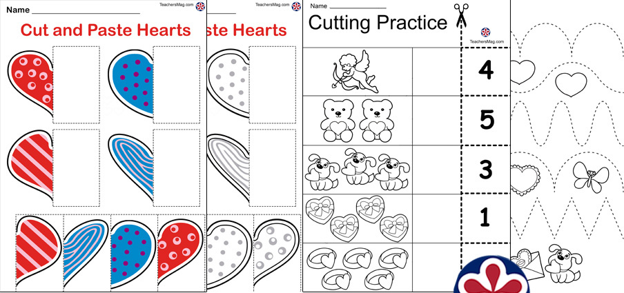 Valentine’s day Free Worksheets for Preschool